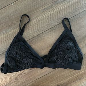 Target Xhilaration Black Applique Swim Top